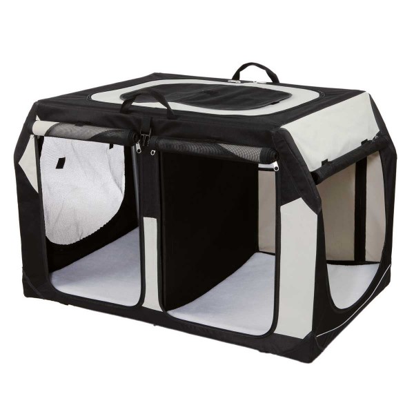 Hunde Transportbox Vario Double schwarz-grau