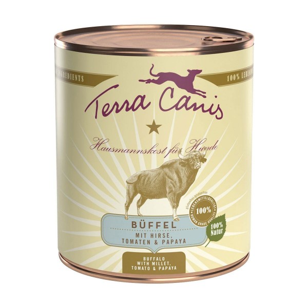 Terra Canis Menü Classic Büffel mit Hirse, Tomate und Papaya