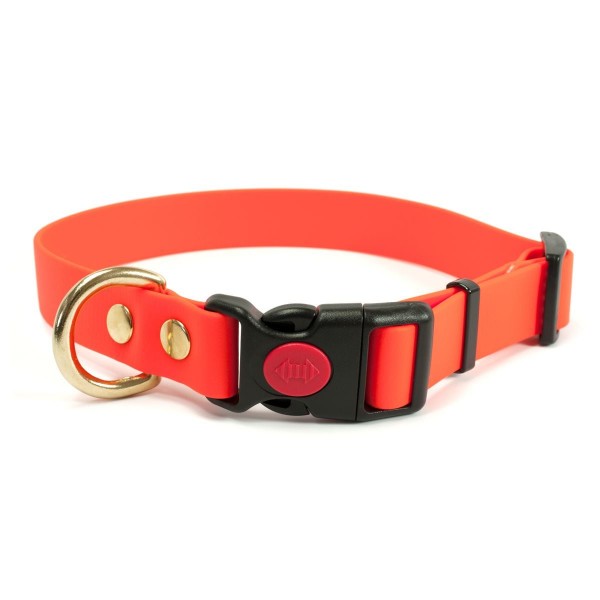 Mystique Biothane Safety Klick Halsband neon orange