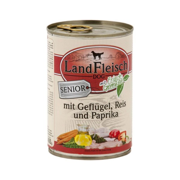LandFleisch Senior Geflügel, Reis & Paprika