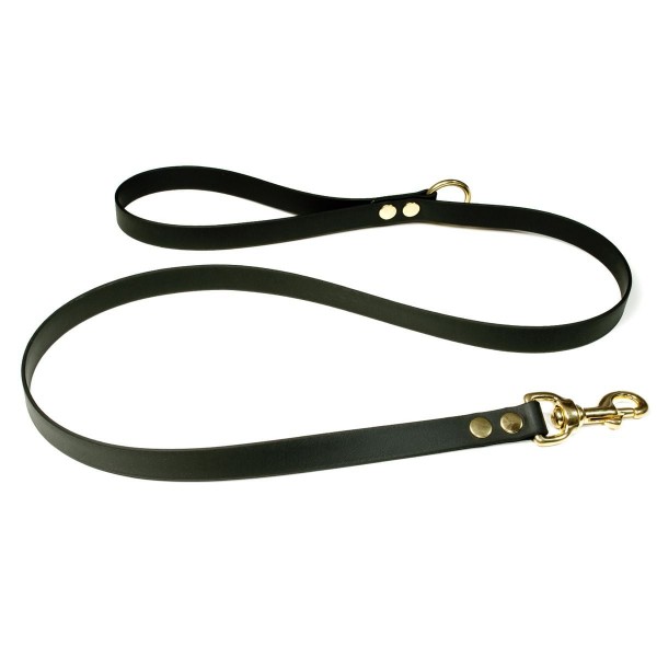 Mystique Biothane Leine mit Messing Karabiner schwarz