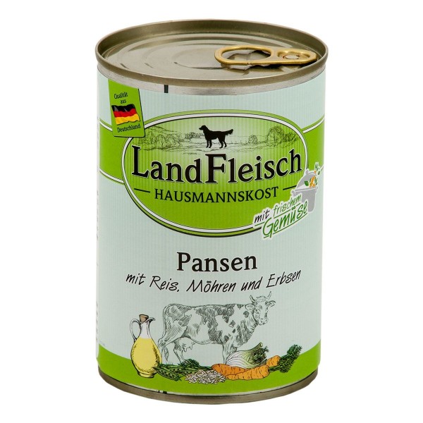 Landfleisch Hausmannskost Pansen mit Reis