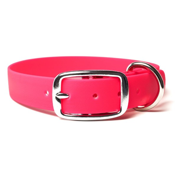 Mystique Biothane Halsband De Luxe neon pink