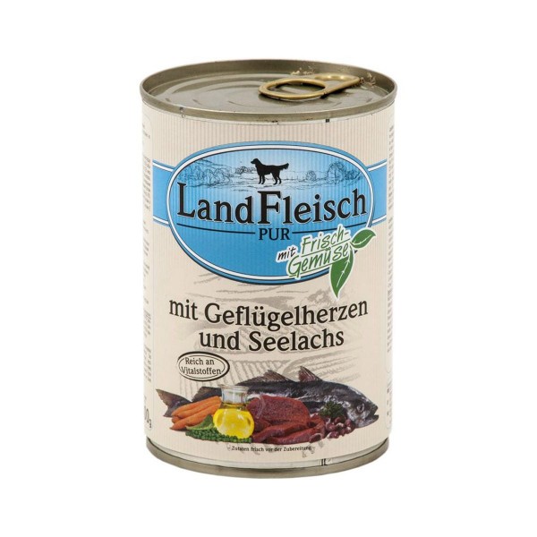 LandFleisch Pur Geflügelherzen & Seelachs