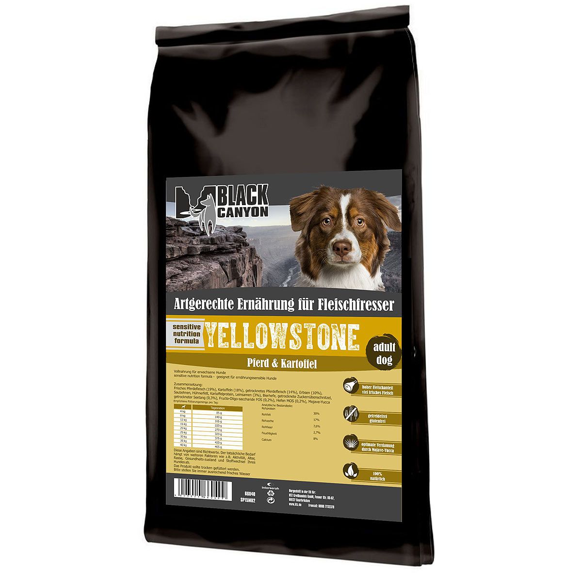 Black Canyon Yellowstone Pferd & Kartoffel - Hundefutter gnstig bei  Hund-Unterwegs.de